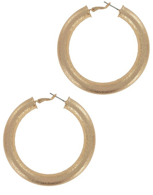 Matte Hoop Earrings (gold)