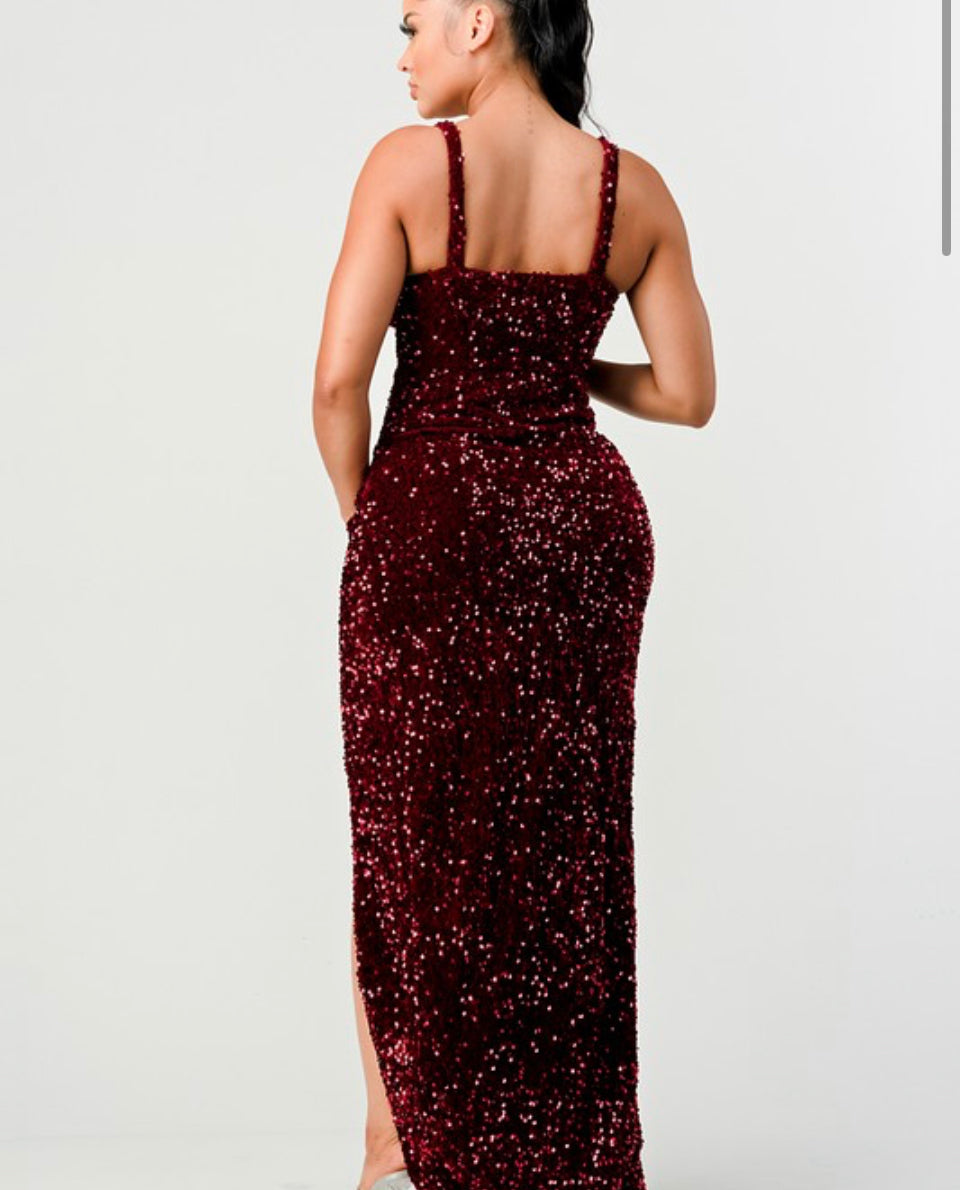 I Dare You Maxi Dress(Burgundy)